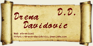 Drena Davidović vizit kartica